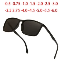 square polarized sunglasses men thin leg anti glare minus tea lens prescription sunglasses diopter 0 0 5 0 75 1 0 to 6 0