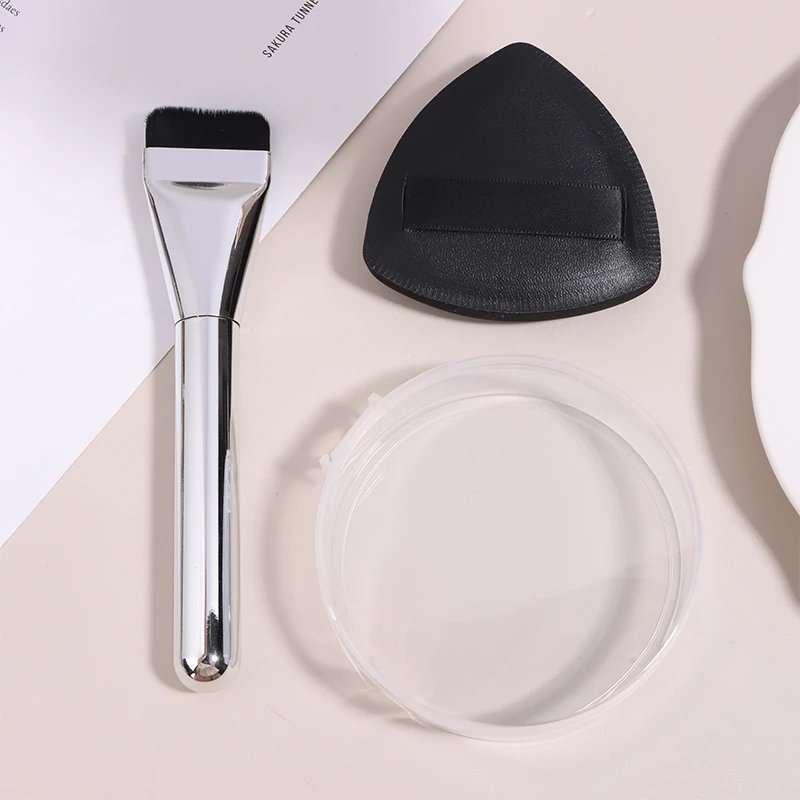 Черный ананас консилер основы макияж кисть и черный спонж ультратонкая плоская