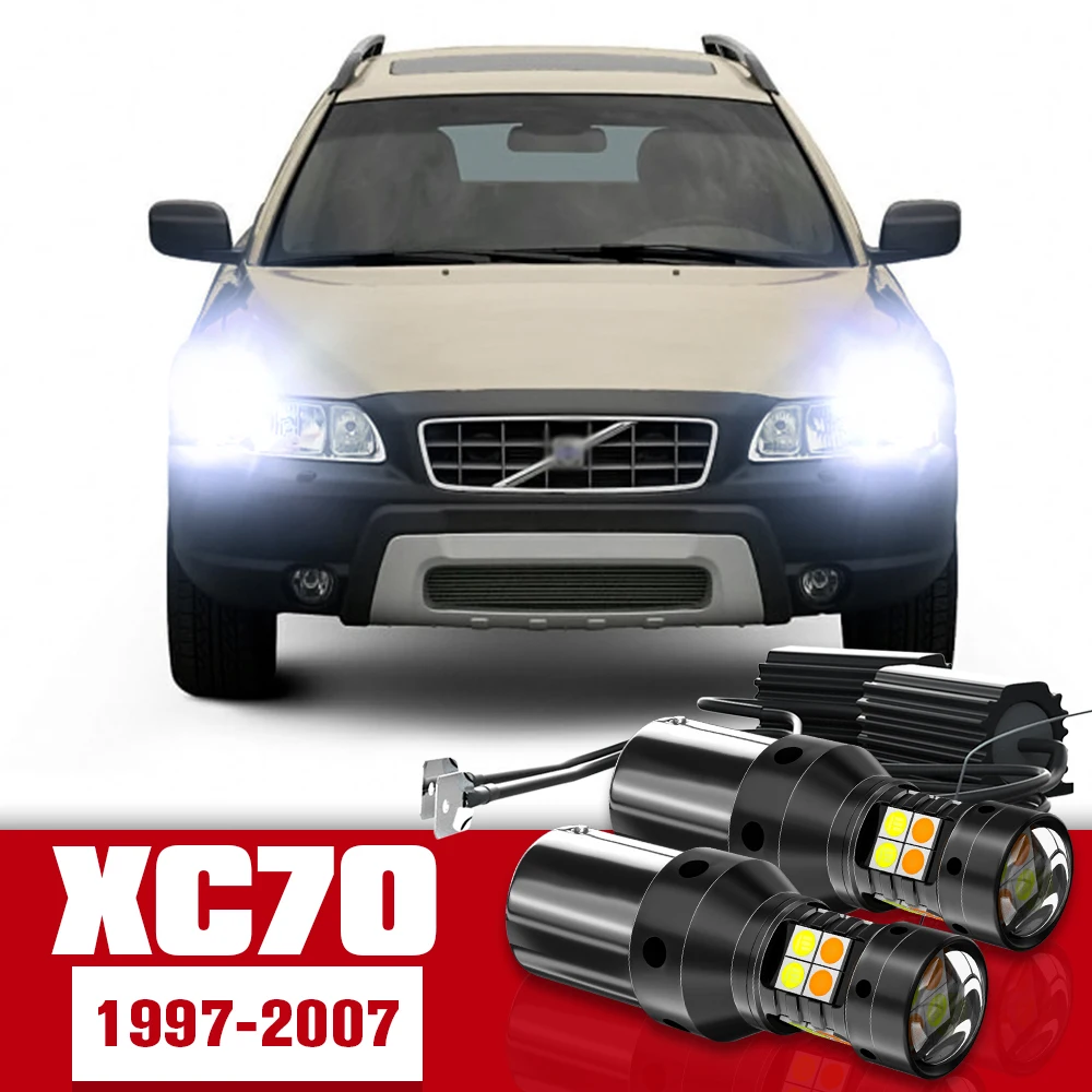 

2pcs Dual Mode Turn Signal+Daytime Running Light Accessories LED DRL For Volvo XC70 1997-2007 2000 2001 2002 2003 2004 2005 2006