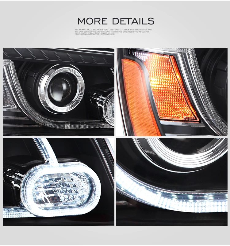 FDS Factory Full LED Автомобильные фары в сборе для Toyota Highlander 2001-2007 Последовательный