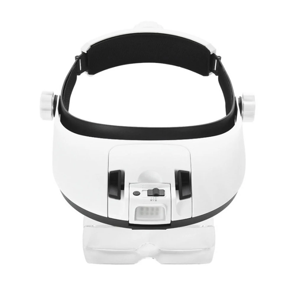 

Head Mounted Magnifying Glass USB Rechargeable Eyewear 8LED Light 1.0X 1.5X 2.0X 2.5X 3.5X LED Head Loupe Magnifier