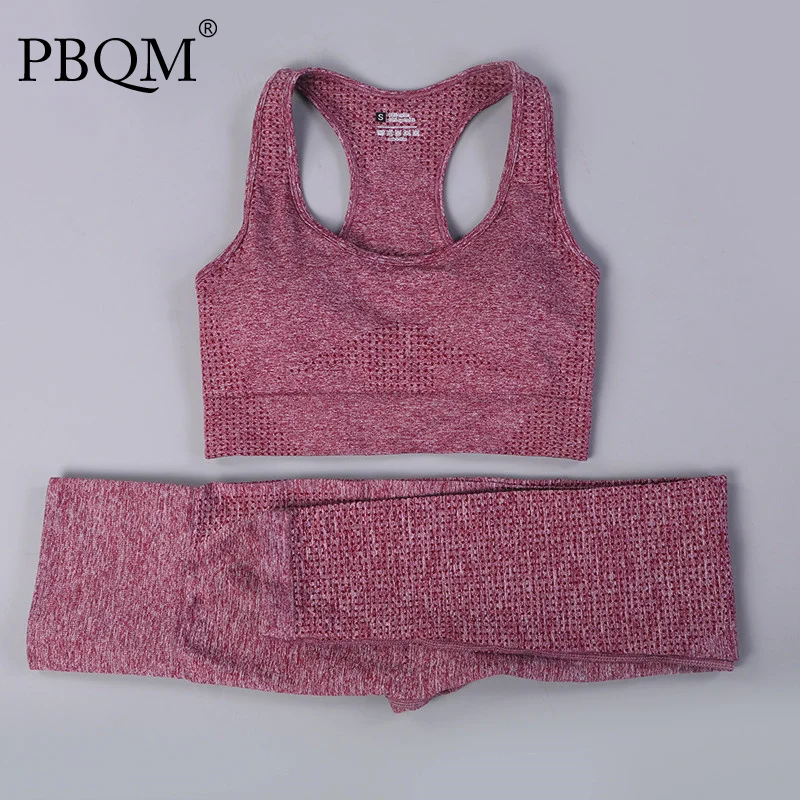 

PBQM Colors Suit 11 Yoga Seamless Long Sleeve Fitness Suit Gym Jogging Pants For Training Women Leggings Legins Sport Leggins