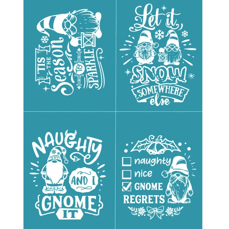 

Трафарет для трафаретной шелкографии с надписью Naughty Gnome