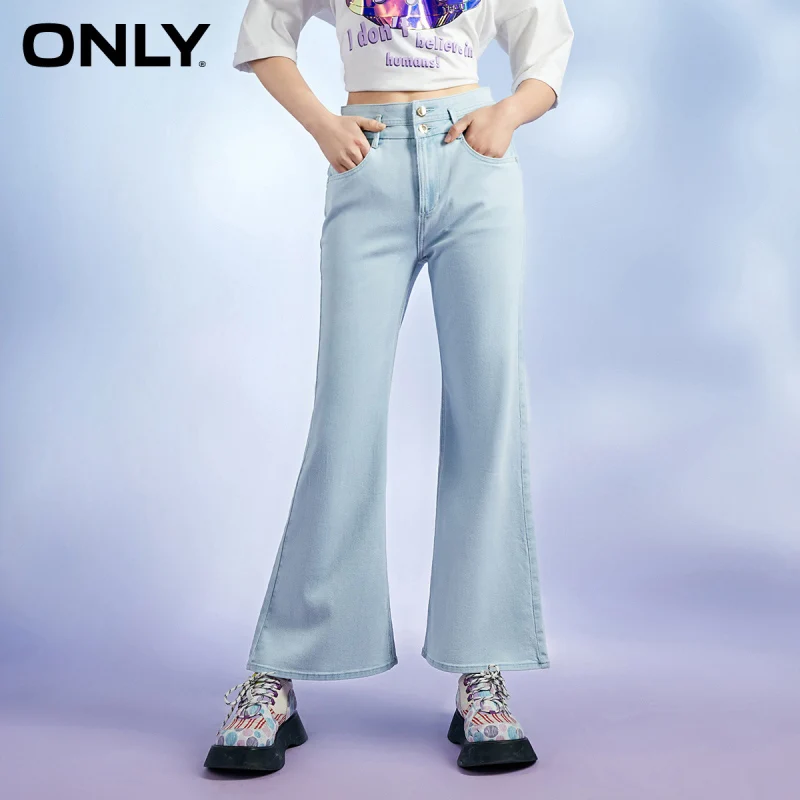 

ONLY spring new high-waisted flared pants slim and versatile jeans women | 121232052