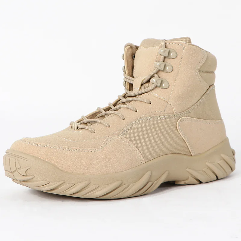 

Men Tactical Military Army Boots Breathable Leather Mesh High Top Casual Desert Work Shoes Mens SWAT Ankle Combat Boot Nice