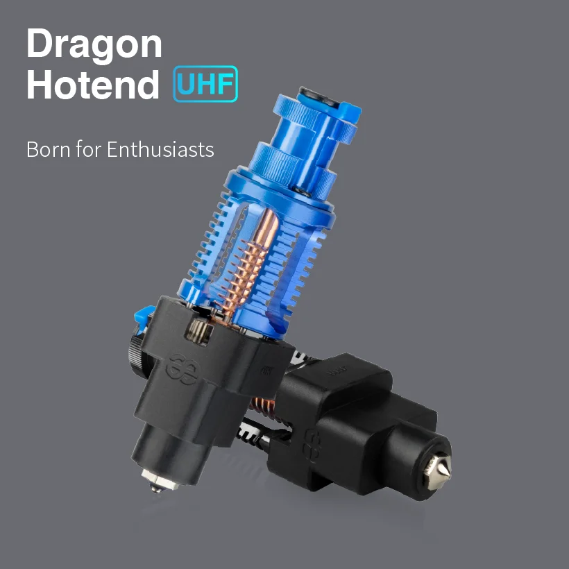 

Genuine Dragon Hotend UHF High Flow 70.5mm³/s For Bowden Extruder V6 Hotend Prusa MK3/2 MINI ABS PEEK PETG Filament Compatible