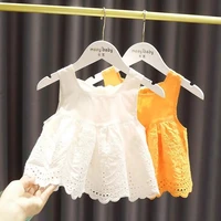 summer girl baby t shirt bottoming shirt new childrens jacquard sleeveless vest suspender top childrens clothes