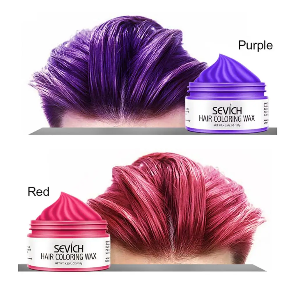 

2019 100g Temporary Hair Color Wax Men DIY Hairstyle Mud Molding Paste Dye Cream Gel