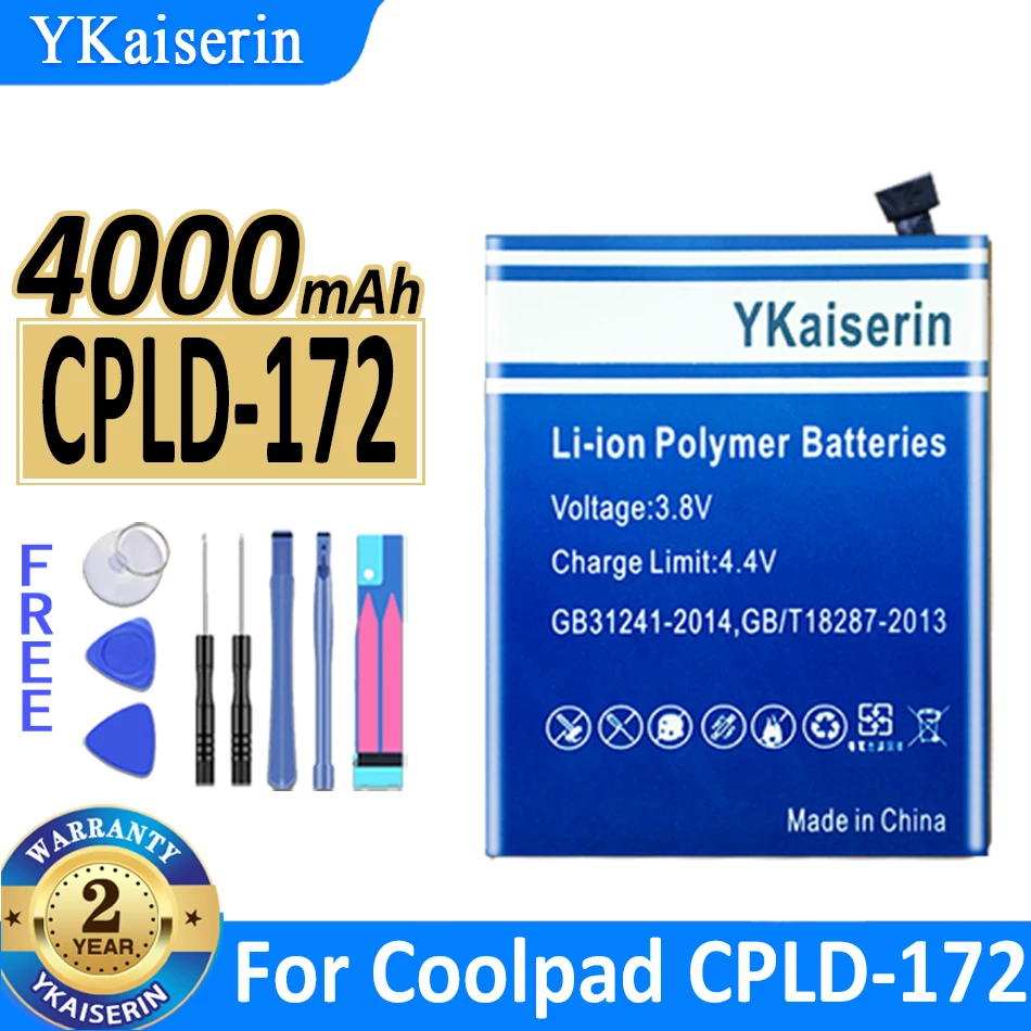 

Аккумулятор ykaisсеребрин на 4000 мАч для смартфонов Coolpad CPLD172