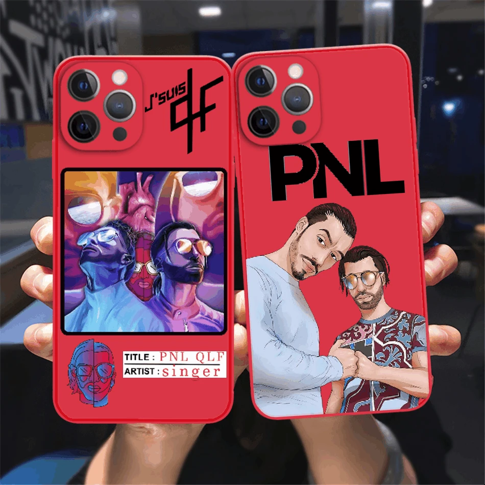 

Hot PNL QLF rapper singer Phone Case For iPhone 11 12 13 Pro Max X XR XS MAX X 8 7 Plus 13Mini Red liquid soft Candy colors case