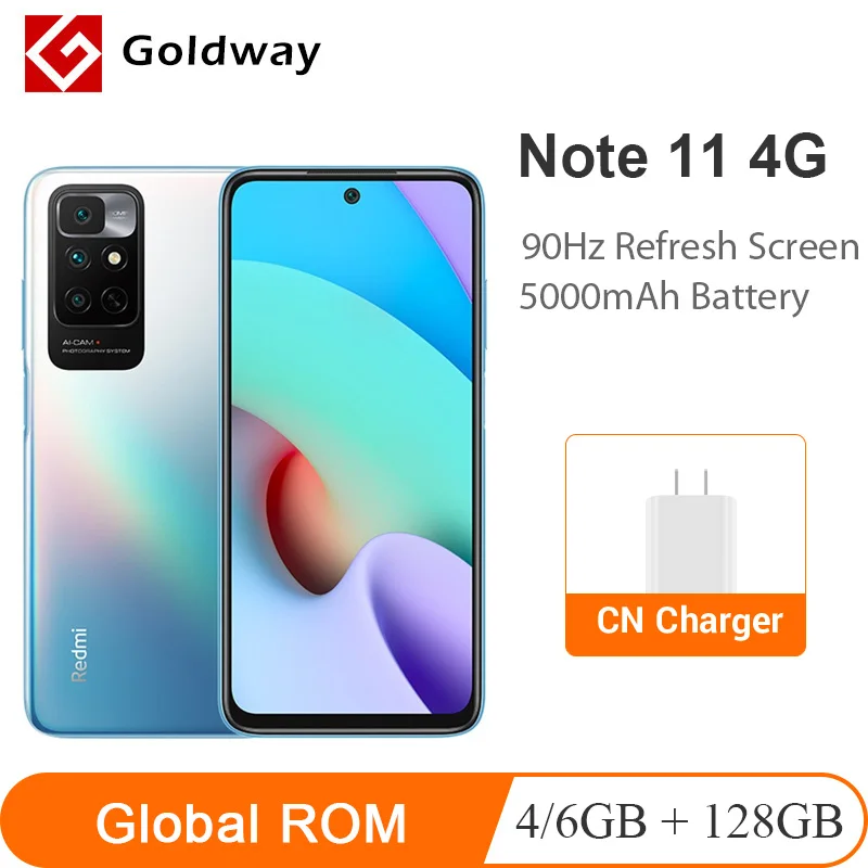 Новый телефон Xiaomi Redmi Note 11 с глобальной прошивкой 4G тройная камера 50 МП 6 5 дюйма 90