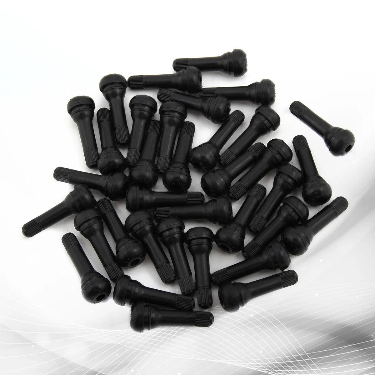 Черные колпачки для бескамерных шин TR414 в багажник автомобиля 50 шт. резиновые