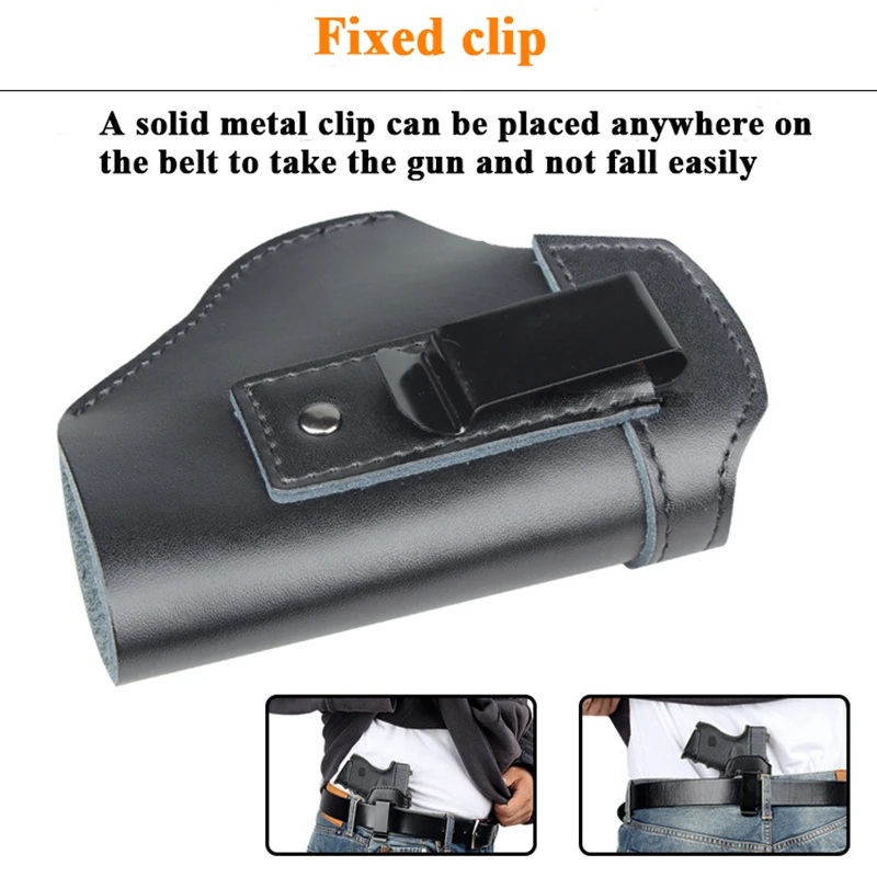 Army Combat Tactical Pistol Waist Holster Durable Leather CS Shooting Hunting Handgun Carry for Glock Sig Sauer S&ampW M&ampP | Спорт и