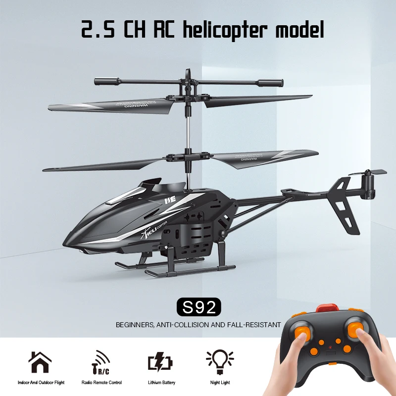 

RC Helicopter Ultra Long Endurance Helicopter Machines Drone Anti-Collision Anti-drop With Gyro Alloy Aircraft for Children Gift