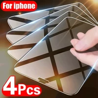 4pcs tempered glass for iphone 11 12 13 pro xr x xs max screen protector on for iphone 12 pro max mini 7 8 6 6s plus 5s se glass