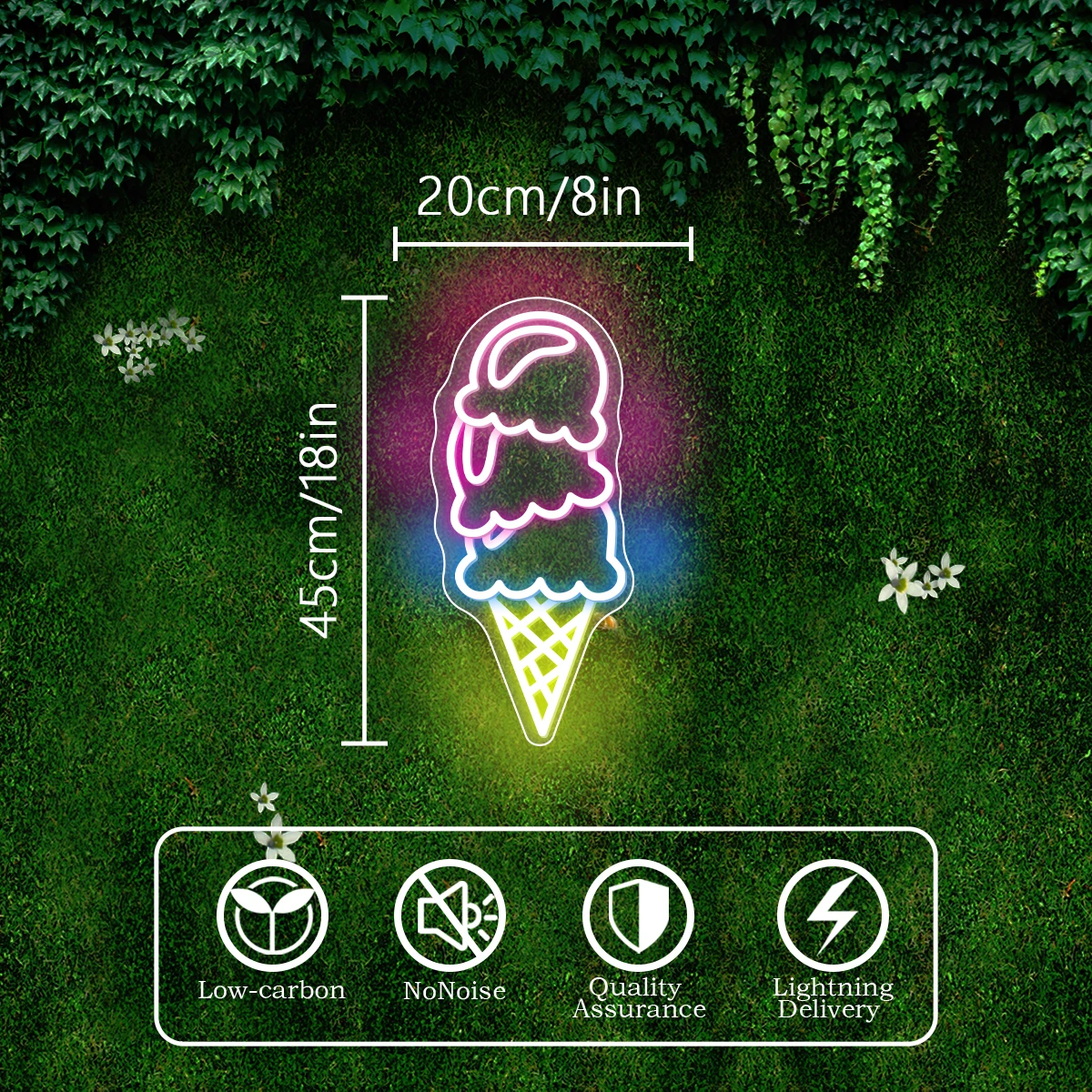 Неоновые вывески с мороженым буквы магазины персонализированные светодиодные