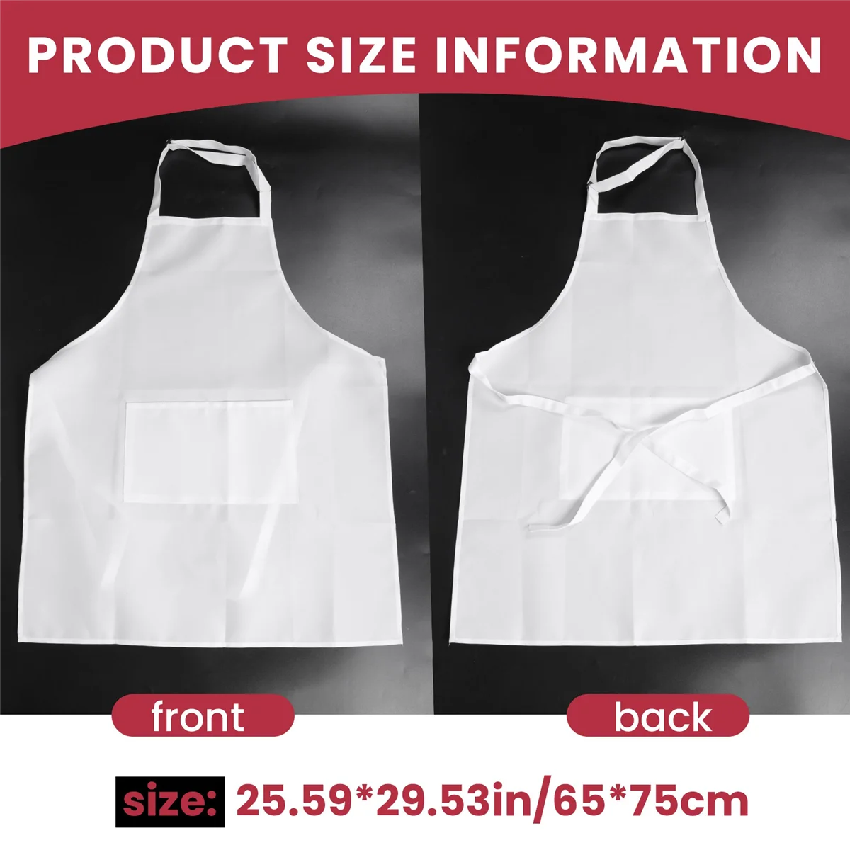 Комплект из 4 нагрудников с 2 карманами регулируемый кухонный фартук шеф-повара