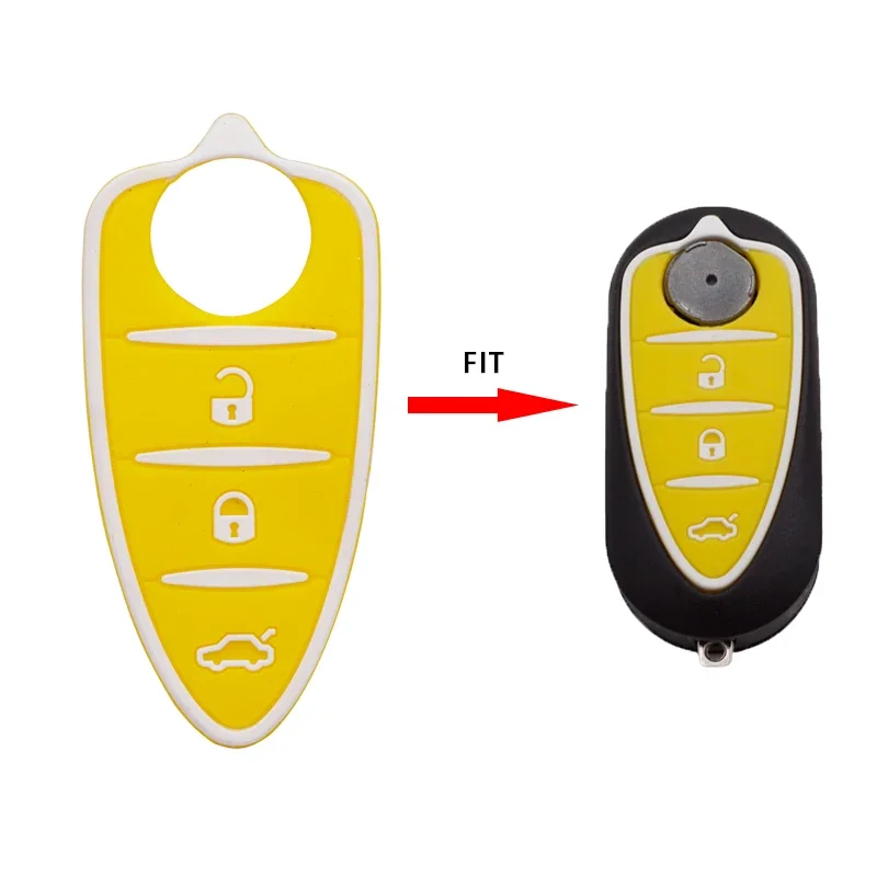 

Резиновая автомобильная клавиатура Cocolockey для Alfa Romeo 156/159/mito/giulietta/gt/4c, 3 кнопки, складной пульт дистанционного управления, силиконовая накладка