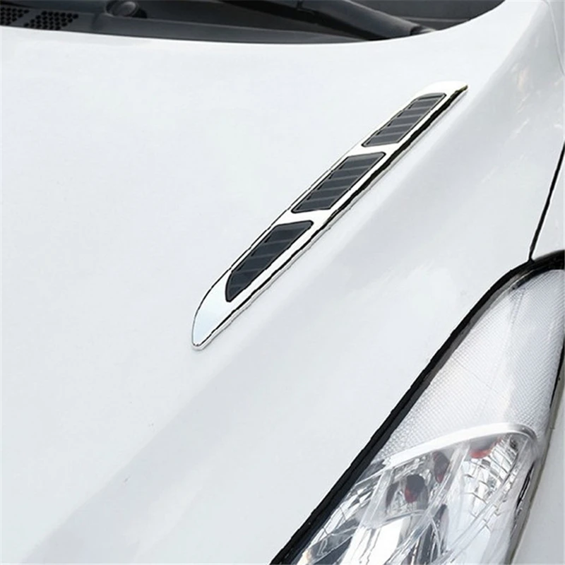 

New 1 Pairs Car Auto Side Vent Air Flow Fender Intake Sticker Car Simulation Side Vents Decorative