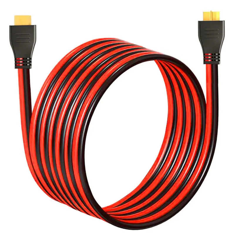 Фото Кабель XT60 (гнездо-штекер) 6м/20 футов, 12AWG/14AWG для EcoFlow River Delta, ALLPOWERS, Anker, Bluetti, Oukite и других устройств. Портативная электростанция №1