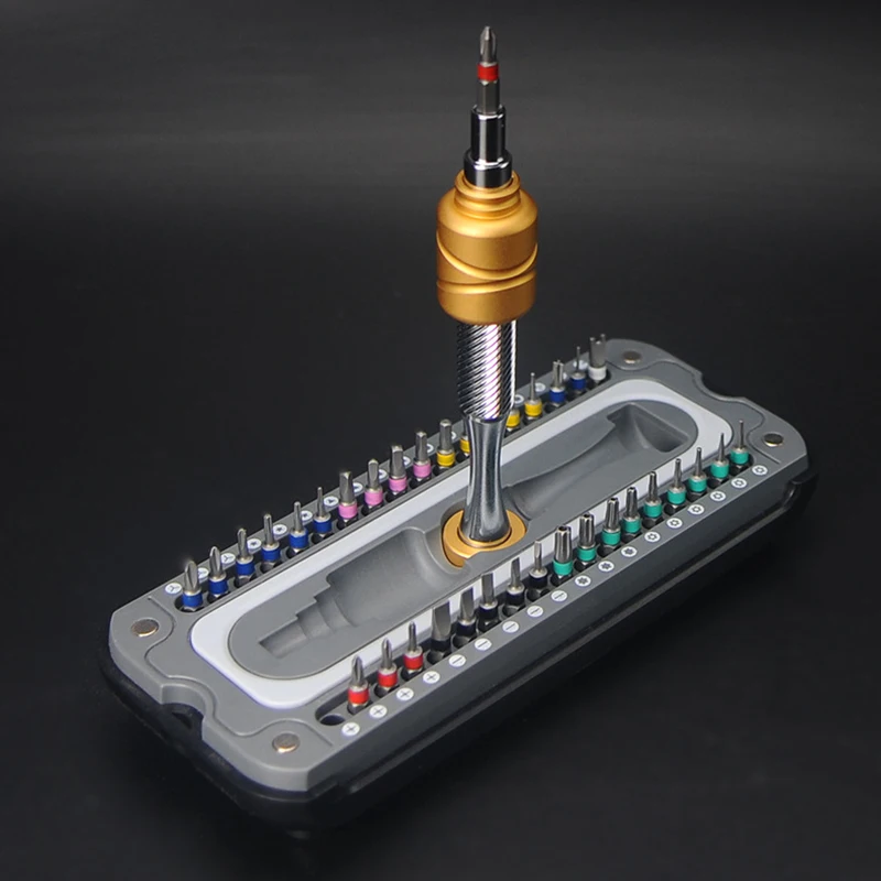 

Набор отверток 37 в 1, миниатюрная алюминиевая отвертка, прецизионный инструмент для разборки, магнитная Шестигранная головка Torx для телефонов, часов, очков