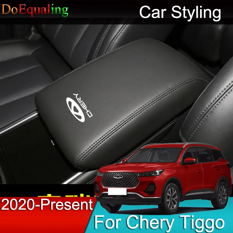 

Чехол на автомобильный подлокотник для консоли, подставка для подушки, верхний матовый коврик-вкладыш, чехол для интерьера Chery Tiggo 7 2016 2018 2019 ...