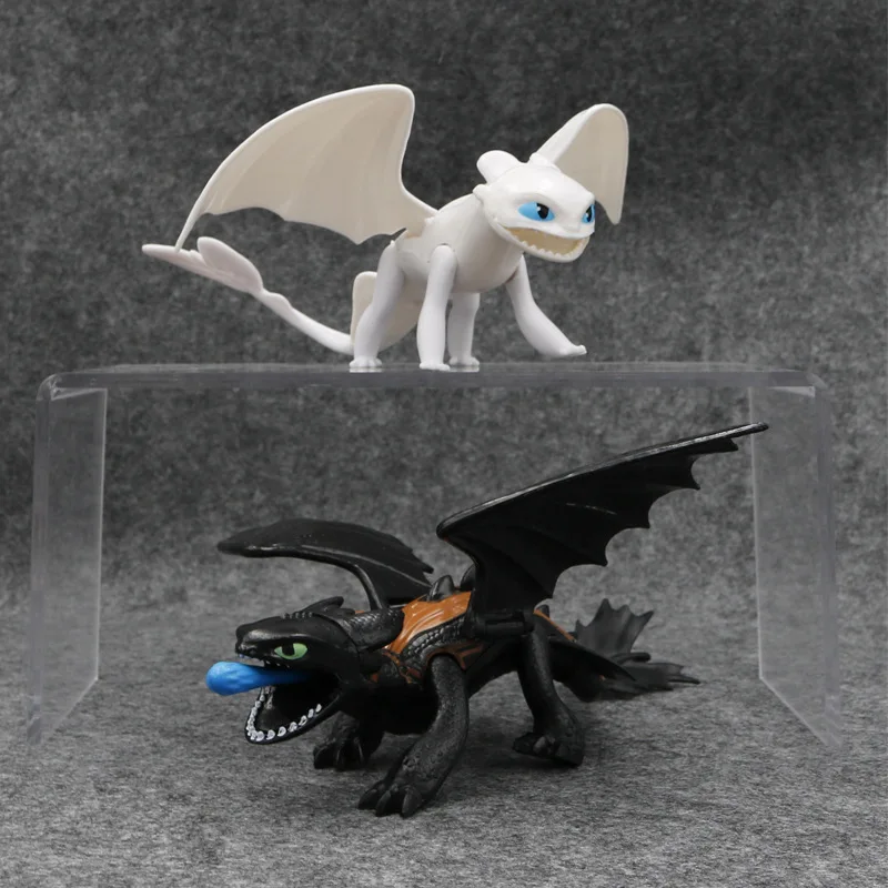 

Train Your Dragon Anime Figure Q Version Water Spray Night Fury Toothless Action Figures Model Toy Ornament