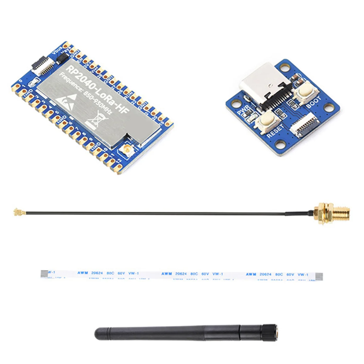 RP2040-LoRa HF макетная плата в комплекте + адаптера SX1262 850-930 МГц поддерживает GFSK LoRa