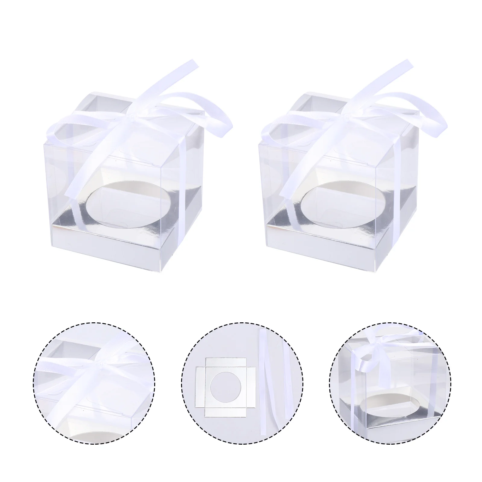 

Box Cake Boxes Clear Cupcake Carrier Packaging Transparent Bakery Individual Containergift Display Candy Dessert Containers Pie