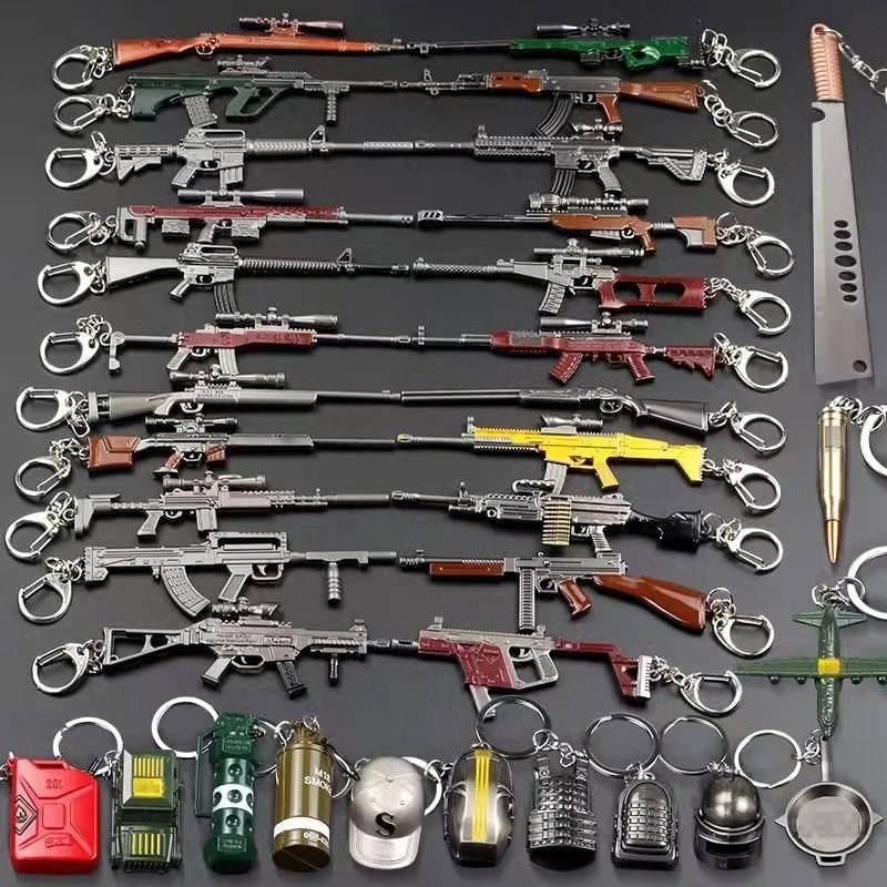 Миниатюрная модель оружия для игр PUBG AWM 98K AKM M416 M24 SKS сплав искусственная