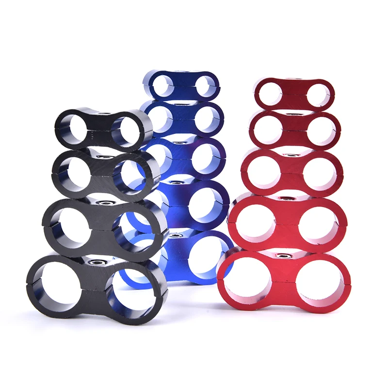 

1pc Universal An4 An6 An8 An10 An12 Billet Oil Fuel Water Hose Tube Seprator Divider Clamp Aluminum Line Separator Car Accessory