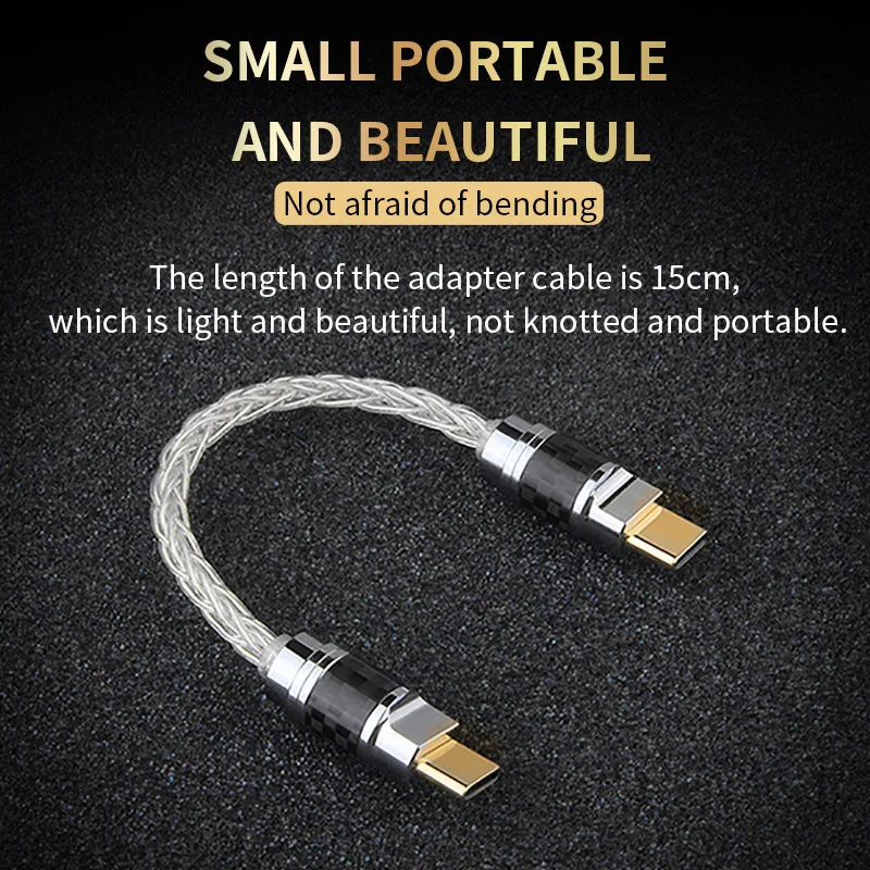 OTG Adapter Cable Lightning to Type-C Cable for iPhone 12 Pro Max 11 Type-C to Type-C HiFi Portable Decoding Amp Adapter Cable images - 6