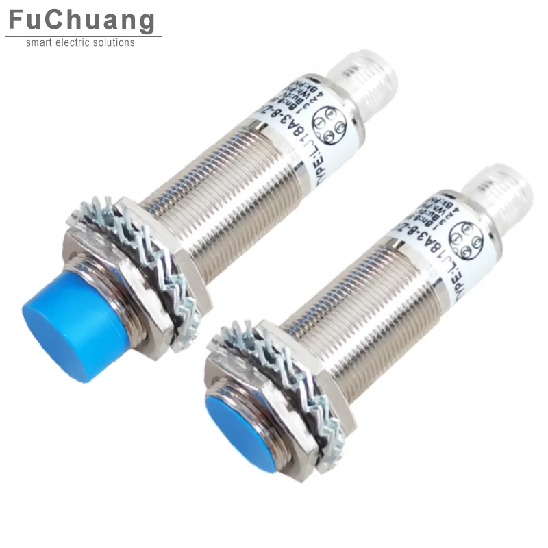 

Plug in Proximity Switch LM18 Sn:5mm / 8mm 6-36VDC NPN PNP NO NC NO+NC proximity sensor with aviation plug