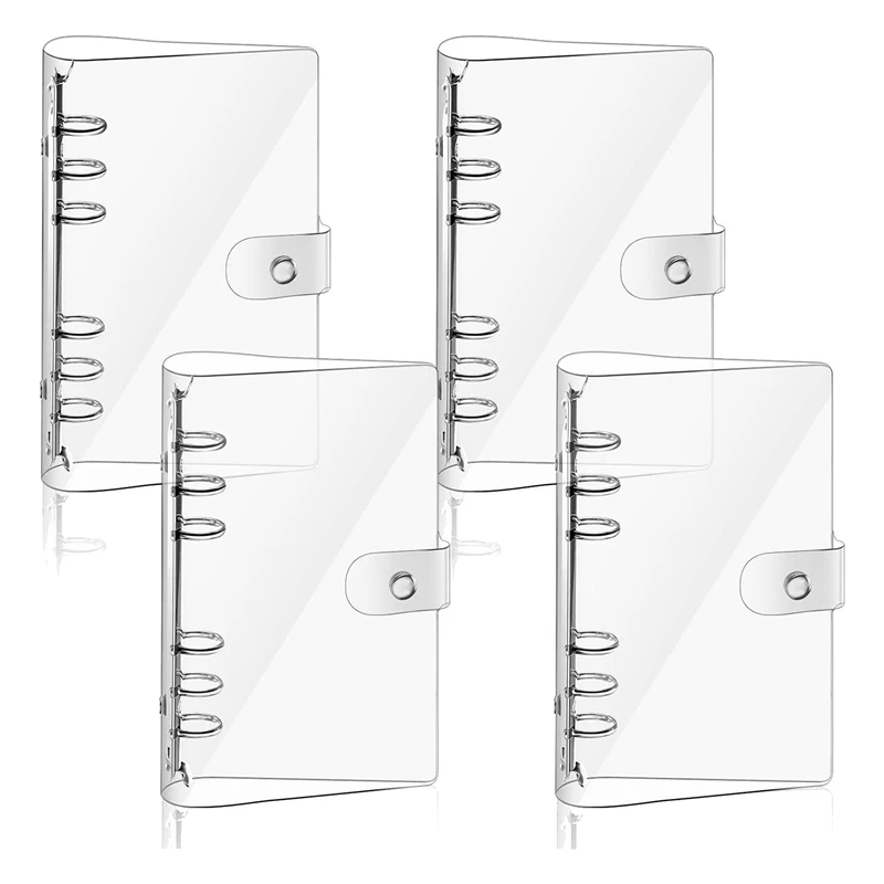 

A6 Binder Plastic Binder Clear Soft PVC 6 Ring Budget Binder Refillable Planner Binder Cover Protector