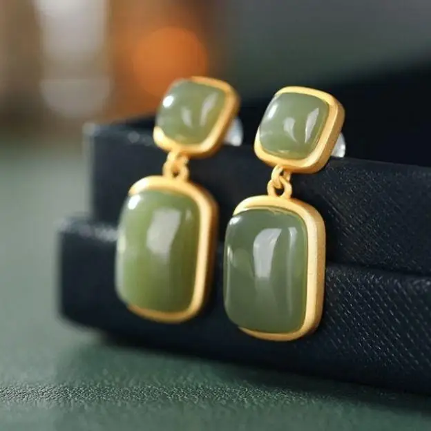 Классические нежные серьги Hanfu Gener из серебра 925 пробы в гонконгском стиле белого