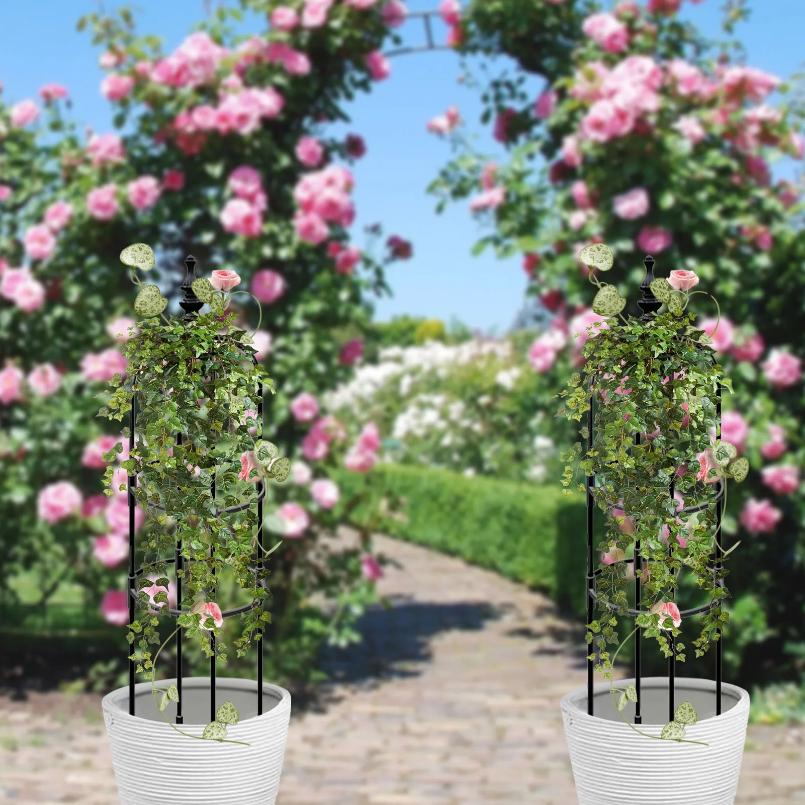 

Garden Trellis Tower Obelisk Garden Trellis For Climbing Plants 70 Inch Tall Plant Support Vine Supports DIY Climbing Trellis