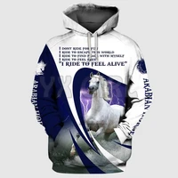 arabian horse 3d printed hoodies unisex pullovers funny dog hoodie casual street tracksuit