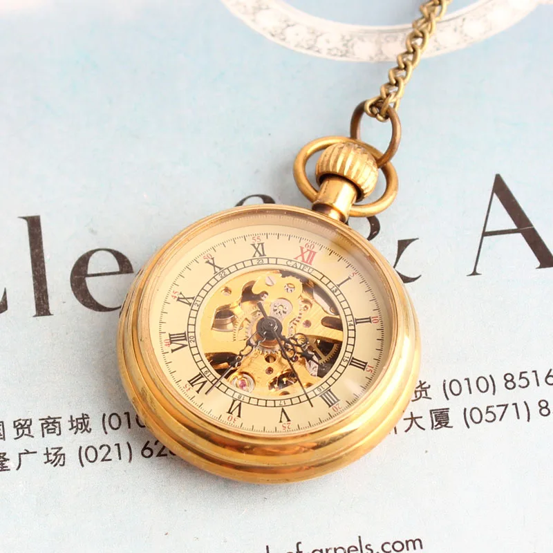 

Модные оригинальные Механические карманные часы с вырезами, винтажные мужские антиквариовые часы с 3 иглами, из меди, натуральной бронзы, из...