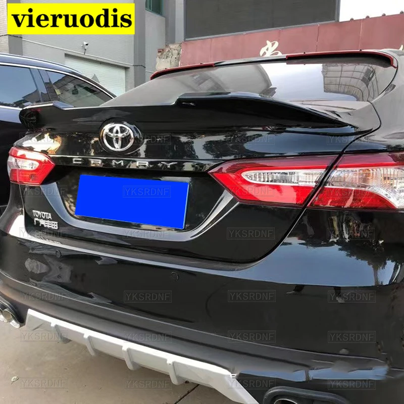 

Спойлер для Toyota Camry 2018, спойлер из АБС-пластика грунтового цвета для багажника, крыла, заднего крыши, автомобильные аксессуары