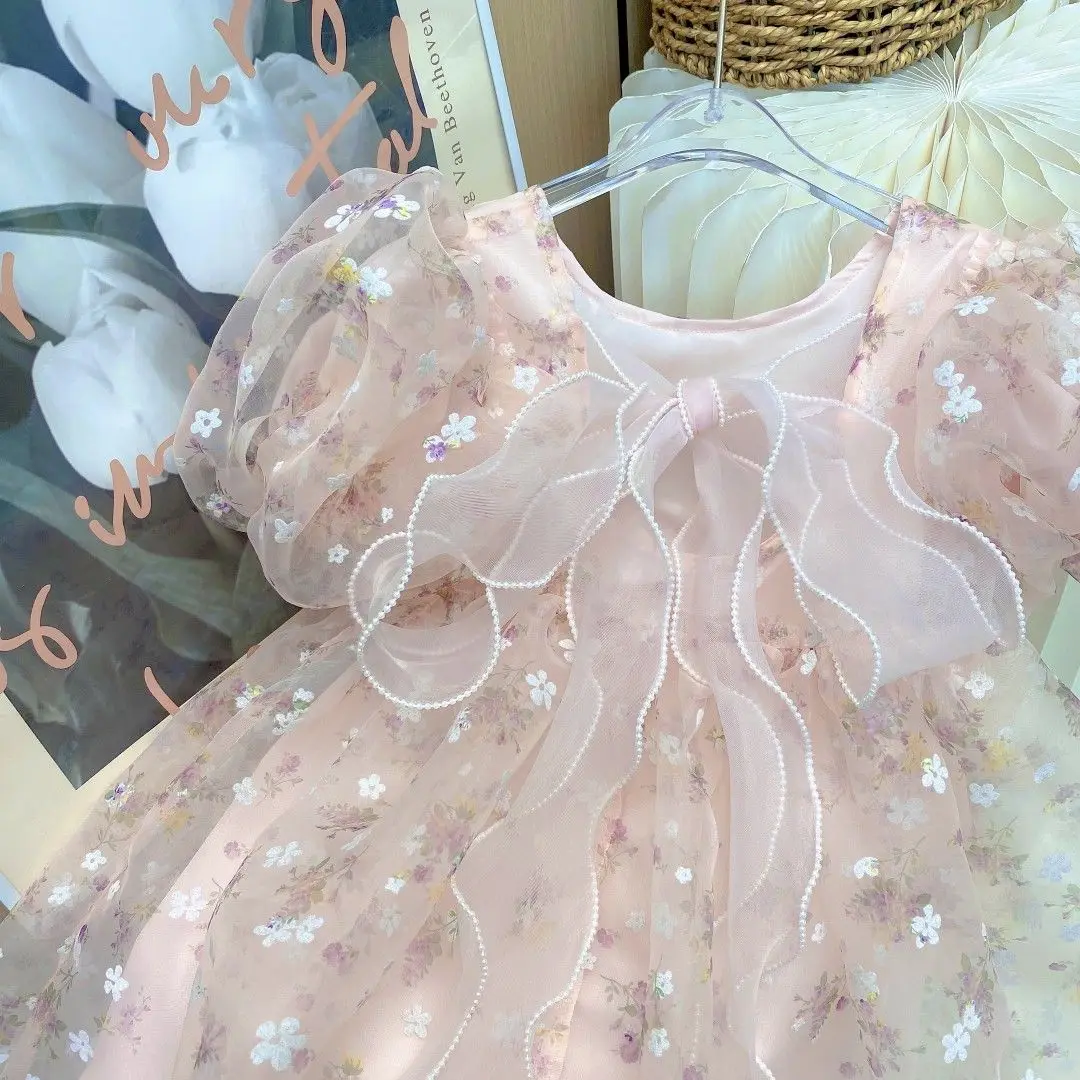 Платье для девочек с цветами