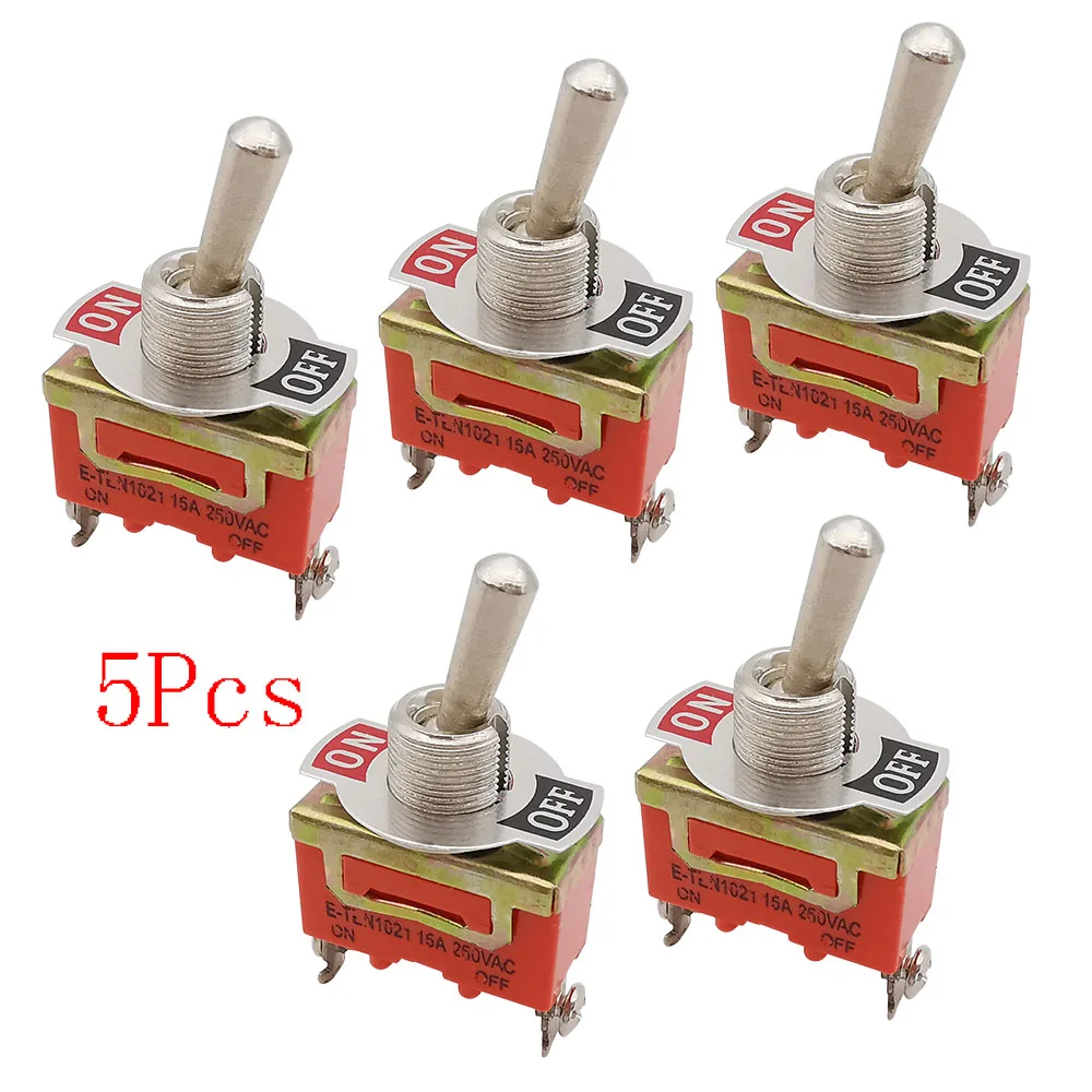 5 шт. E-TEN1021 15A 250 В переключатель с 2 клеммами ВКЛ./ВЫКЛ., переключатели питания SPST