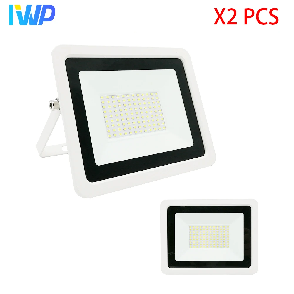 

2pcs LED Flood Light 50W 100W AC220V IP68 Waterproof Outdoor Projector Lighting Reflector Floodlights Garden Spotlight Wall Lamp