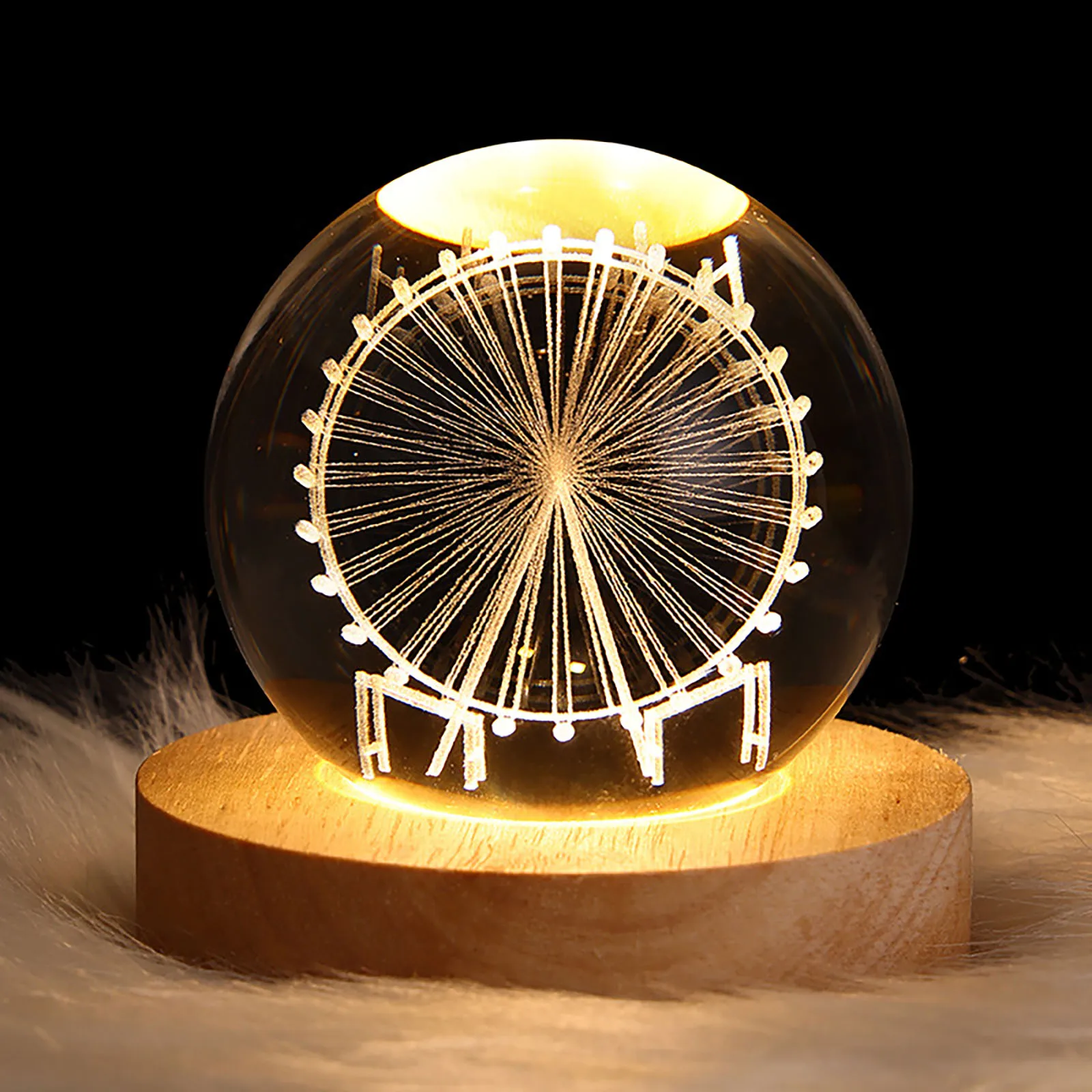 

USB Bedroom Lamps Tabletop Decorations 3D Romantic Luminous Tablelamp Holiday Gifts Glowing Planetary Nightlight for Adults Kids