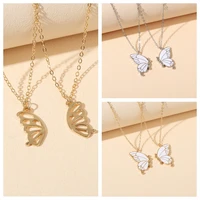 sweet and elegant butterfly necklaces pendant gift for friend friendship pendant two piece set jewelry fashion party gift