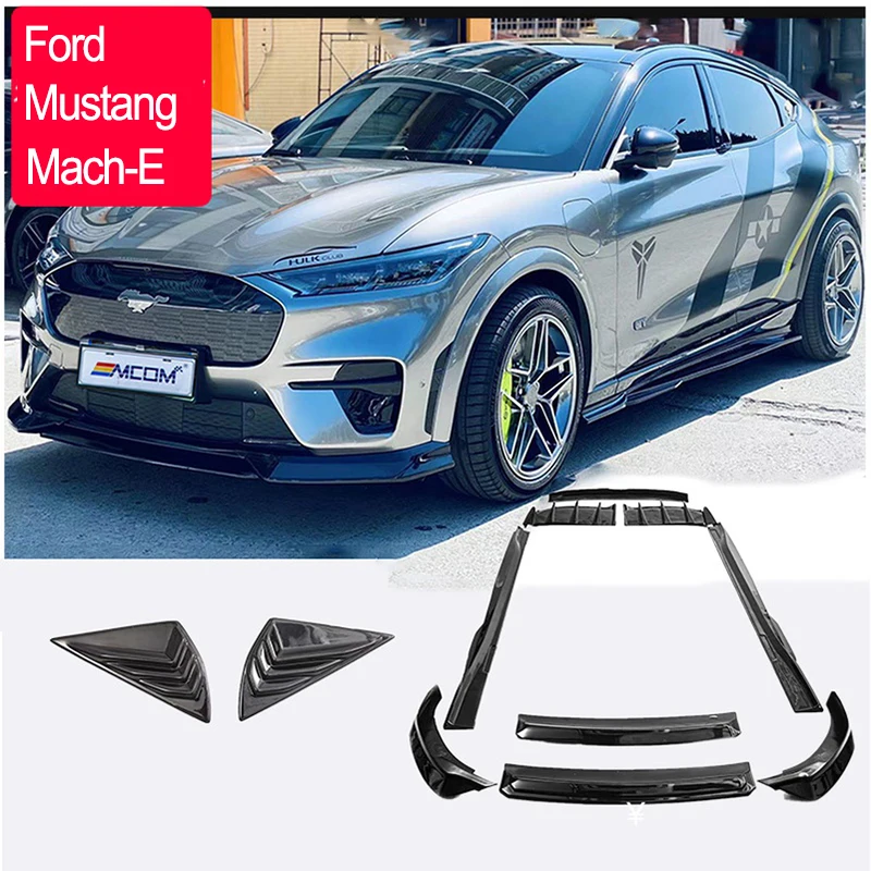 

Carbon Fiber Bodykit Rear Spoiler Diffuser Front Lip Rear Bumper Side Skirts Styling Kit Car Accessories For Ford Mustang Mach-E