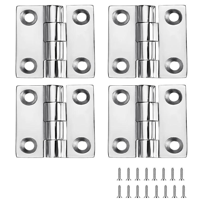 

4 PCS Heavy Duty Stainless Steel Boat Hinges 2 Inch X 2 Inches (50Mm X 50 Mm) Marine Grade Hinges