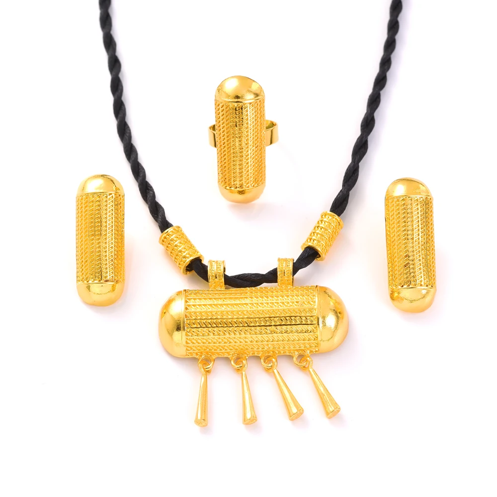 

Ethiopian Traditional Jewelry Set Necklace Earrings/Pendant/RingEritrea Women's Fashion Habesha Wedding Party Gifts