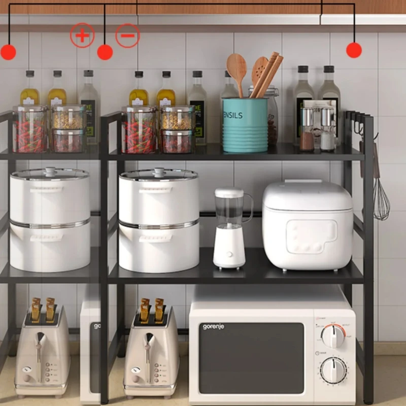Регулируемая полка для хранения микроволновой печи многофункциональный