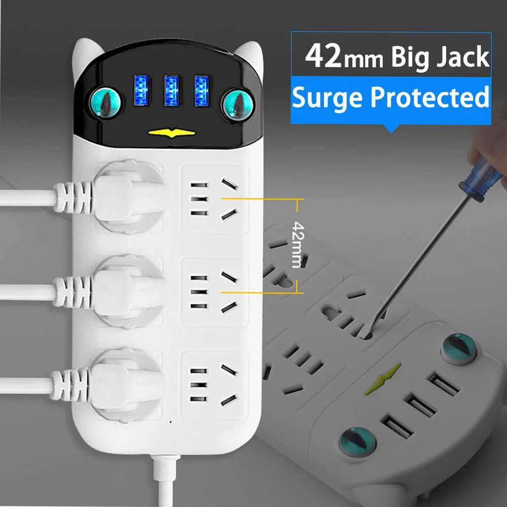 Удлинитель питания с 3 отверстиями USB 2 8/1 8 м