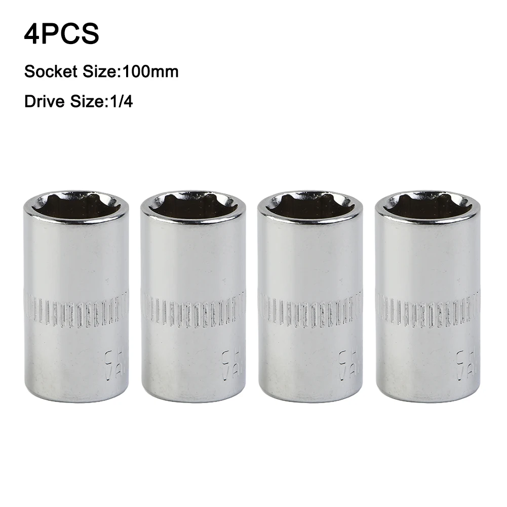 

Tools Socket Torque Spanner Wrench Head 1/4" Head 1/4" Head 1/4" Head 4pcs Chrome Vanadium Steel Hex Keys Socket